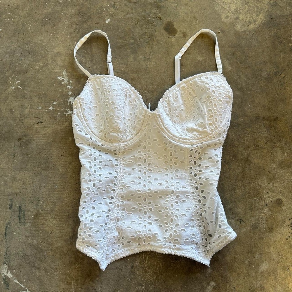 Victoria’s Secret pretty little things eyelet bustier top